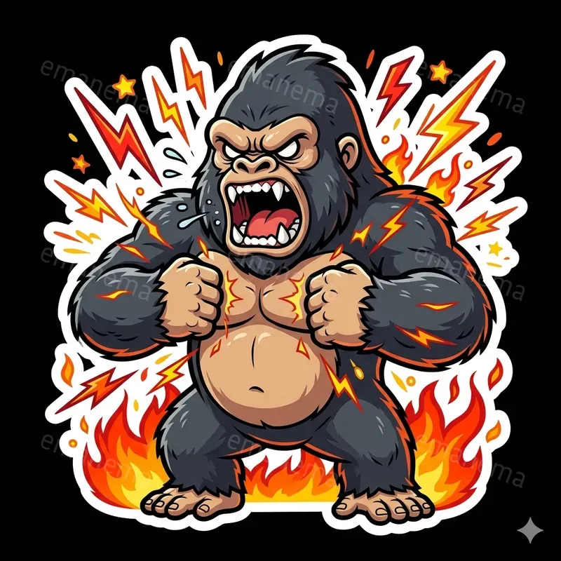 Fierce Cartoon Stickers