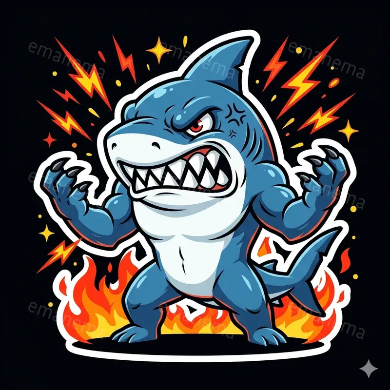 Fierce Cartoon Stickers