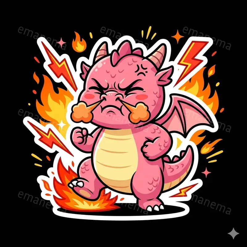 Fierce Cartoon Stickers