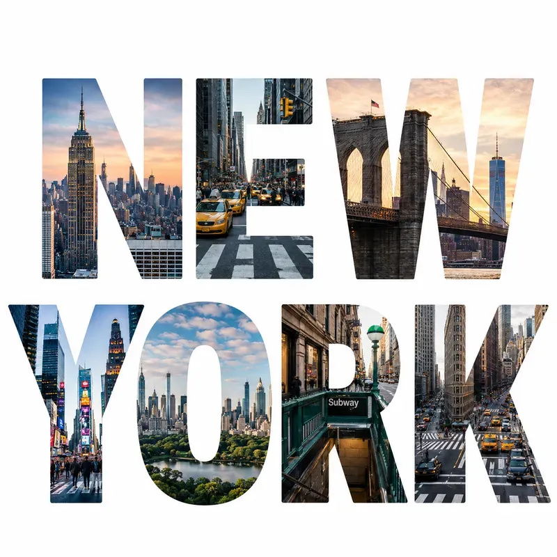 Iconic City Photo Typographies