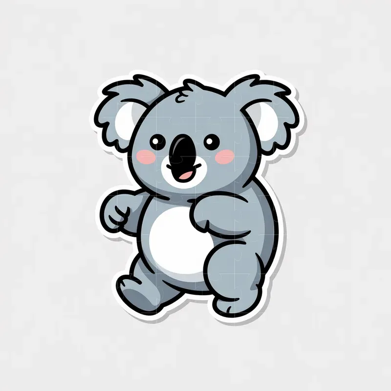 Cute Chubby Animal Sticker Designs