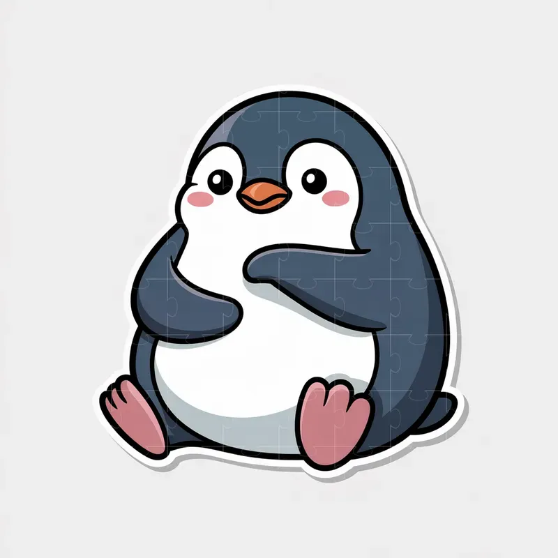 Cute Chubby Animal Sticker Designs