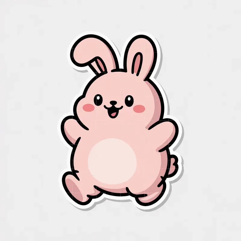 Cute Chubby Animal Sticker Designs
