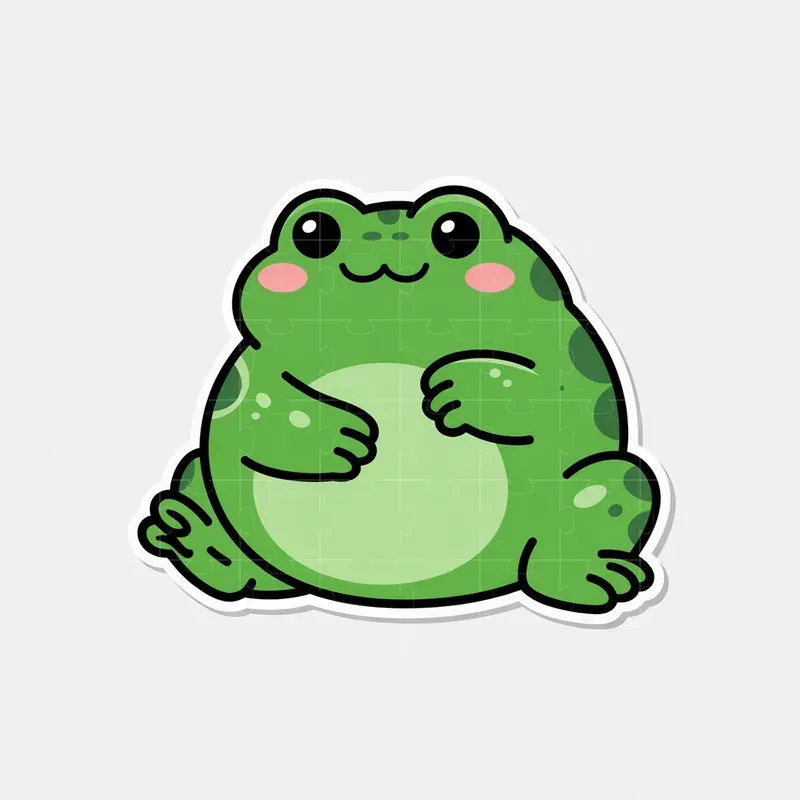 Cute Chubby Animal Sticker Designs