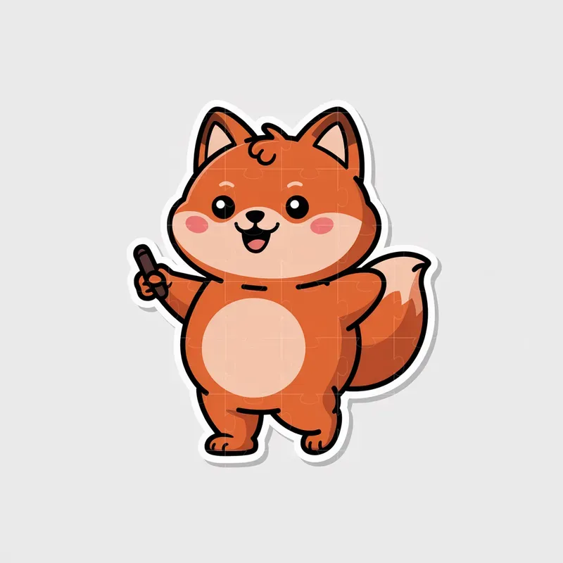Cute Chubby Animal Sticker Designs