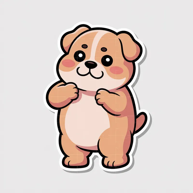 Cute Chubby Animal Sticker Designs