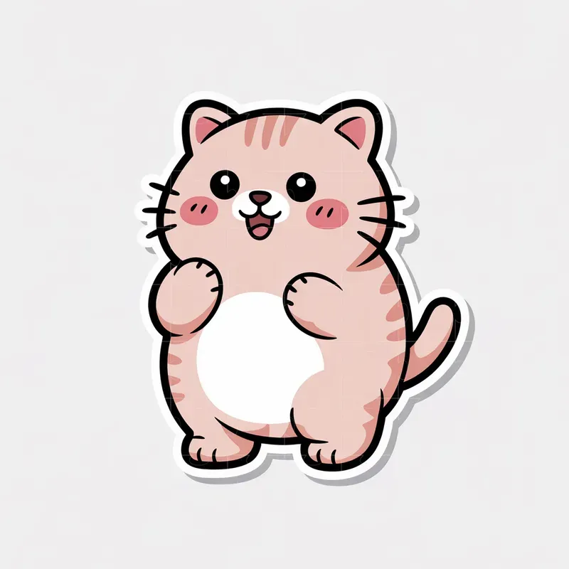 Cute Chubby Animal Sticker Designs