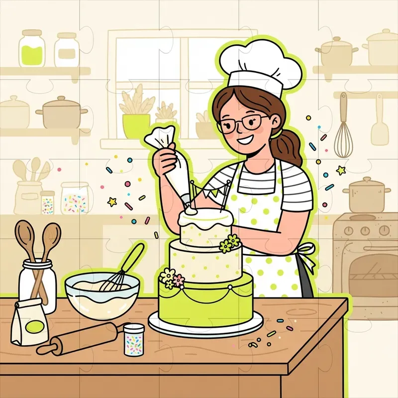 Green Outline Vector Art