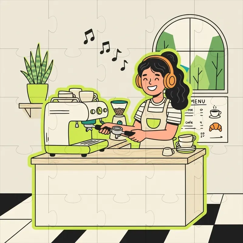 Green Outline Vector Art