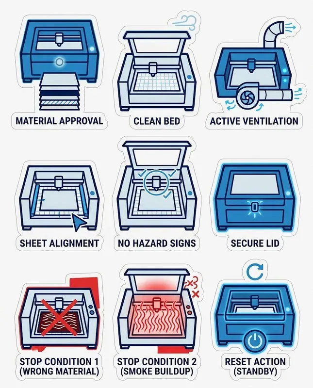 Tool Safety Sequence Stickers