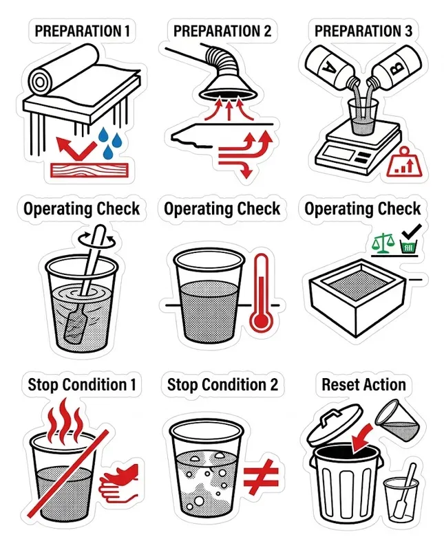 Tool Safety Sequence Stickers