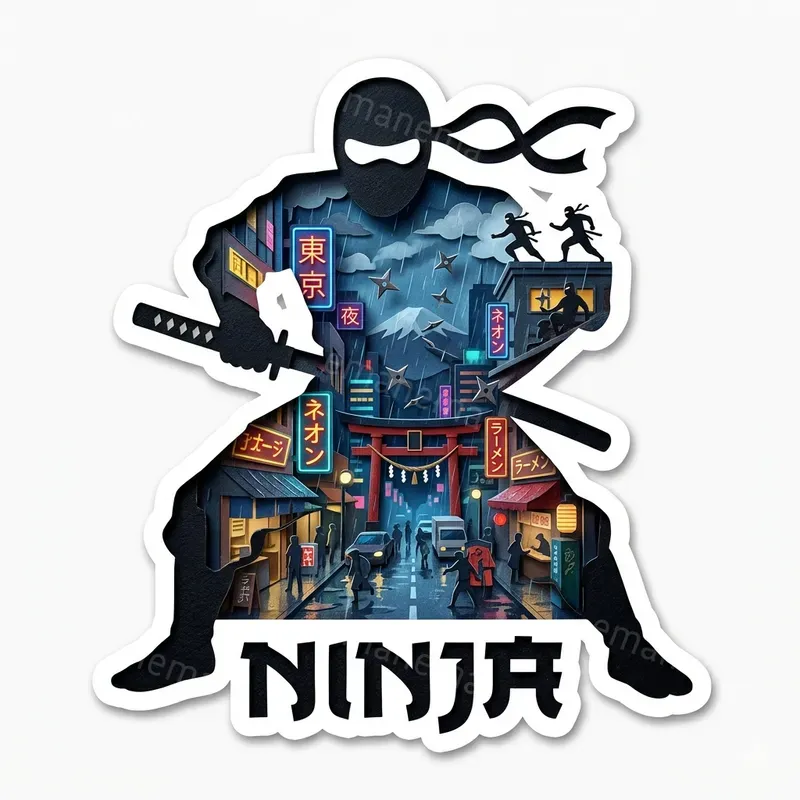 Dark Silhouette Stickers