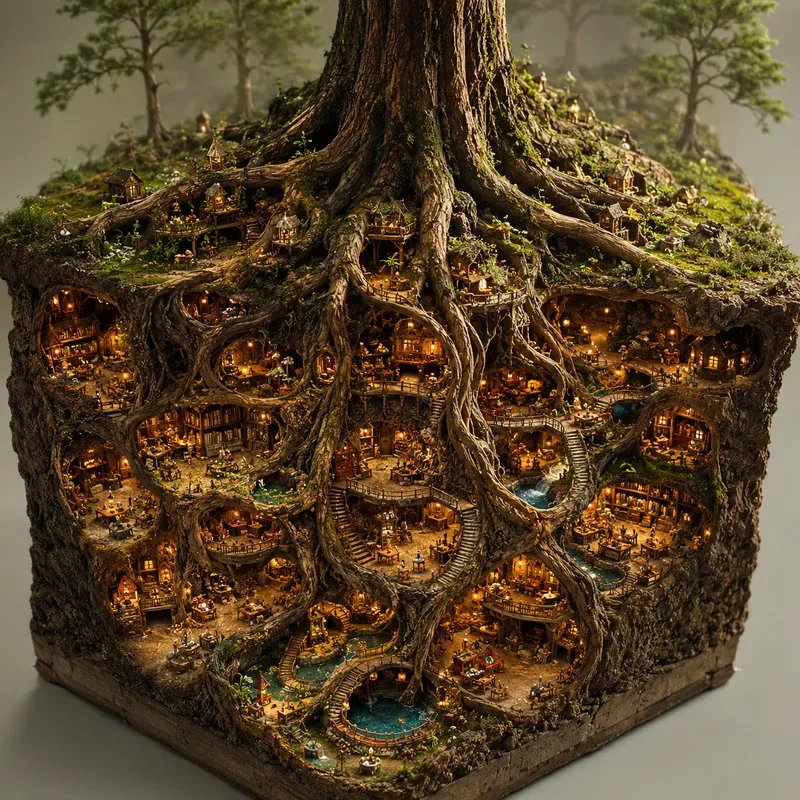 Isometric Layered World Dioramas