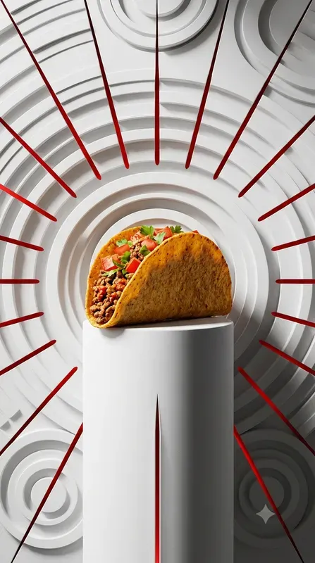 White Radial Slit Crimson Pop Food Stages