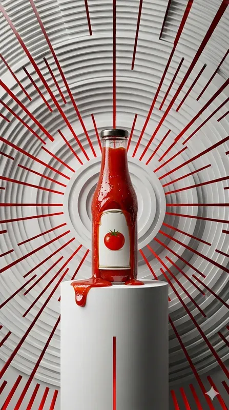 White Radial Slit Crimson Pop Food Stages