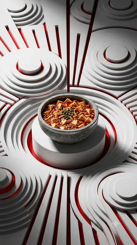 White Radial Slit Crimson Pop Food Stages