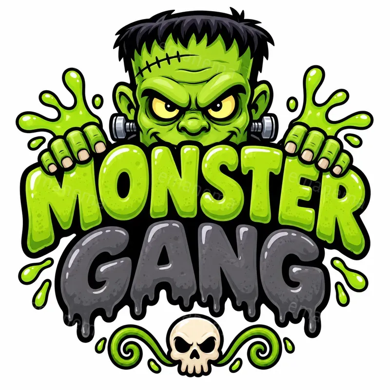 Halloween Slime Mascot Logo Makers