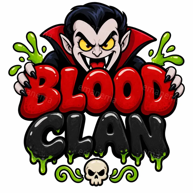 Halloween Slime Mascot Logo Makers
