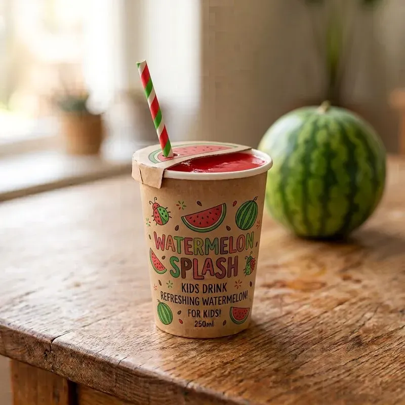 Realistic Kids Drink Product Ads