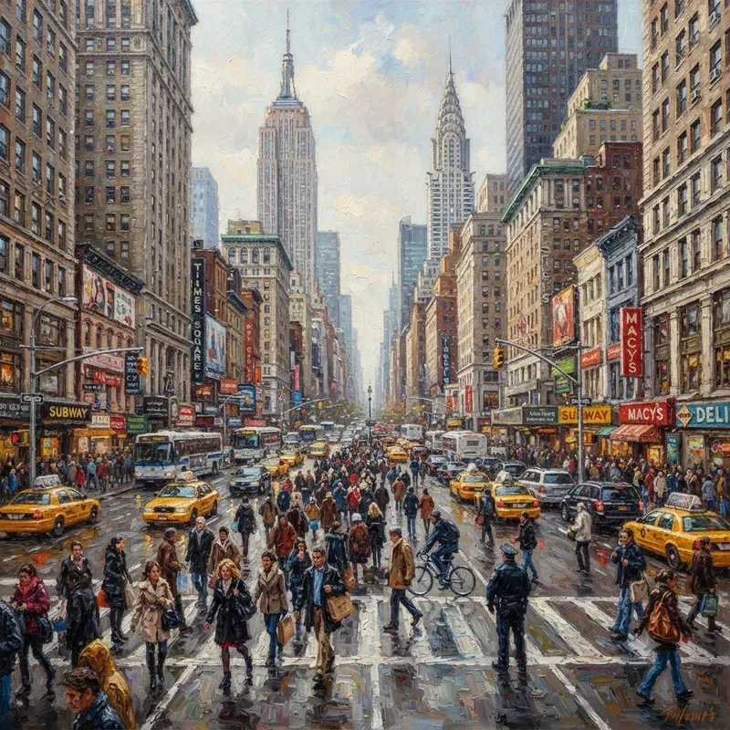 Everyday Life Scenes In Oil Paintings