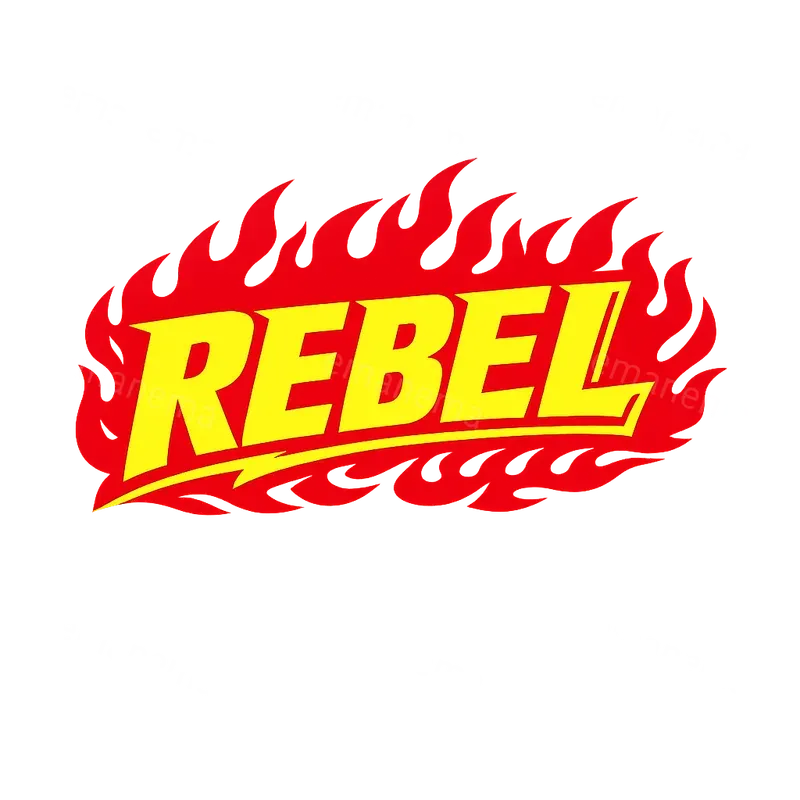 Cartoon Style Flames Texts For T Shirts