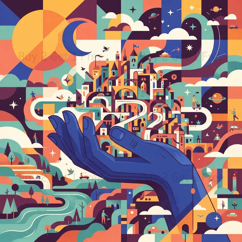 Geometric Story Prints