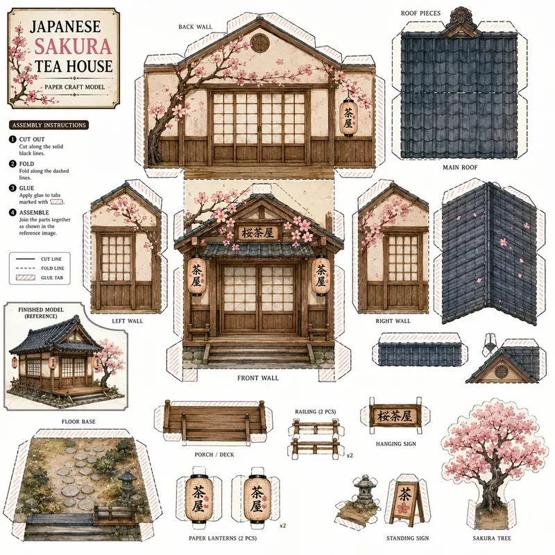 Vintage Paper House Craft Kits