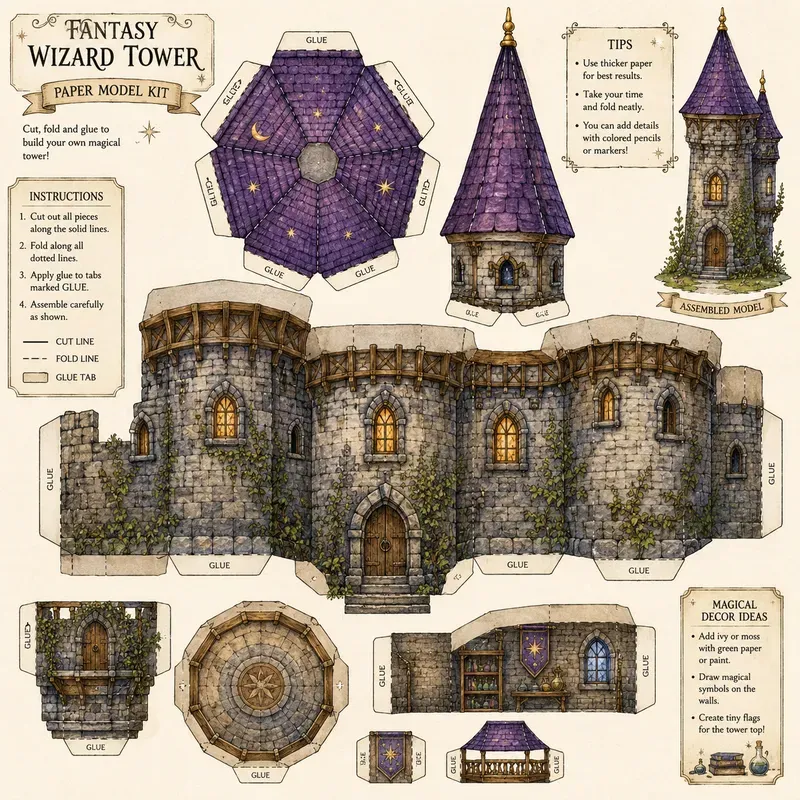 Vintage Paper House Craft Kits