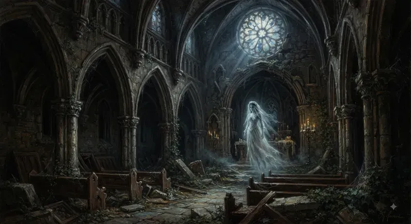 Haunted Gothic Oil Art