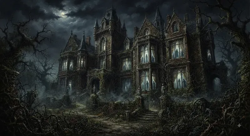 Haunted Gothic Oil Art