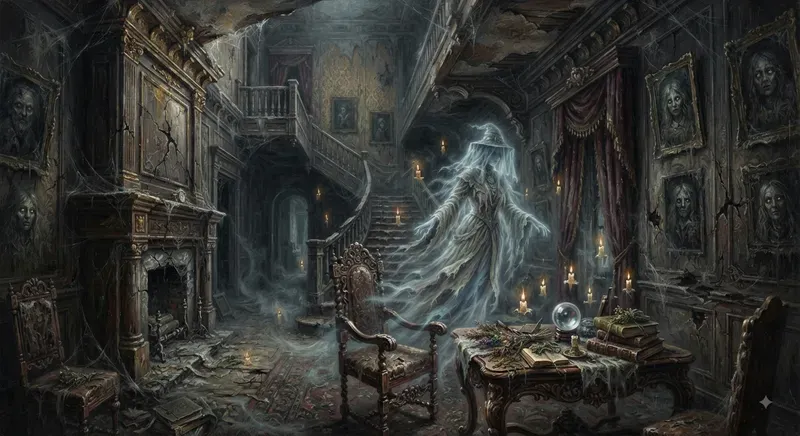 Haunted Gothic Oil Art