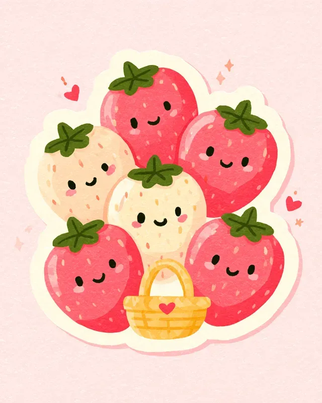 Kawaii Counting Sticker Cards