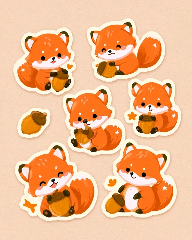 Kawaii Counting Sticker Cards