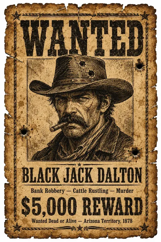 Vintage Wild West Wanted Posters