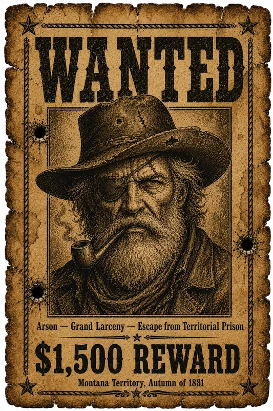 Vintage Wild West Wanted Posters