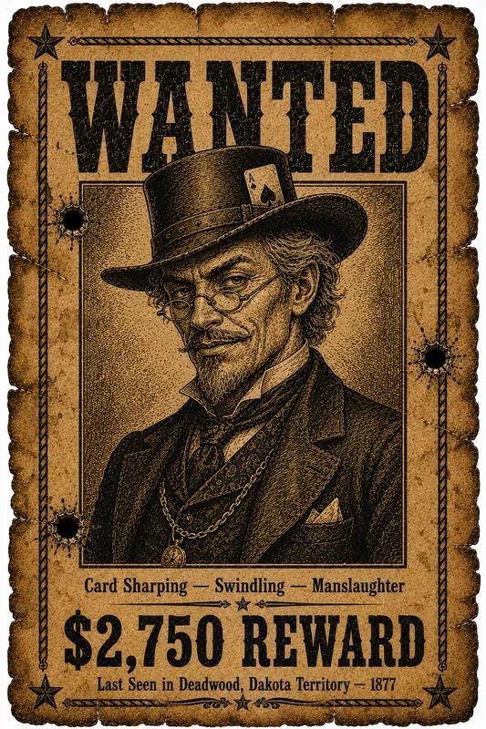 Vintage Wild West Wanted Posters