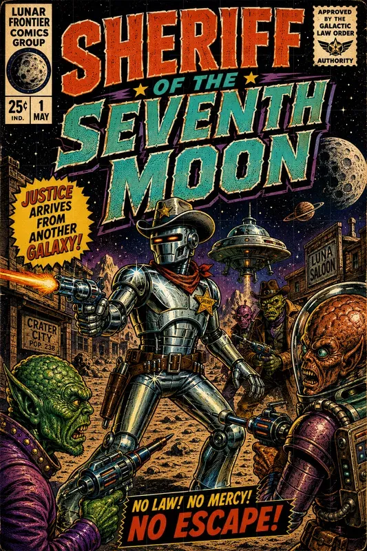 Retro Scifi Comic Covers