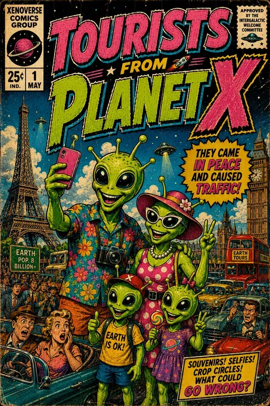 Retro Scifi Comic Covers
