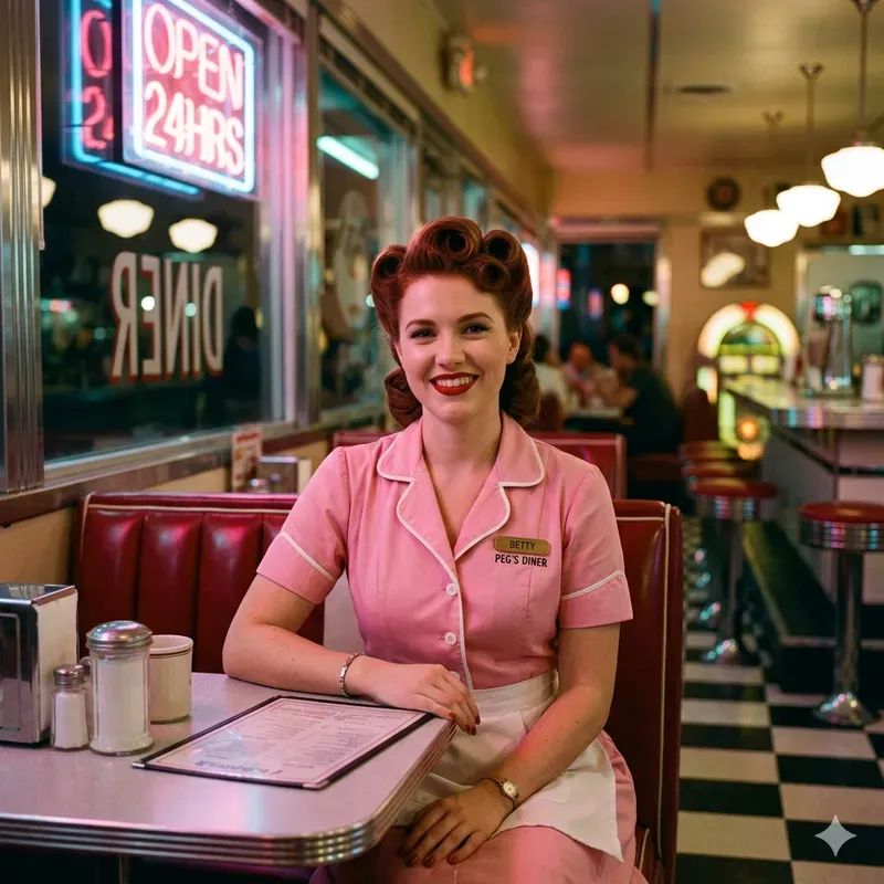Cinematic Retro Diner Portraits