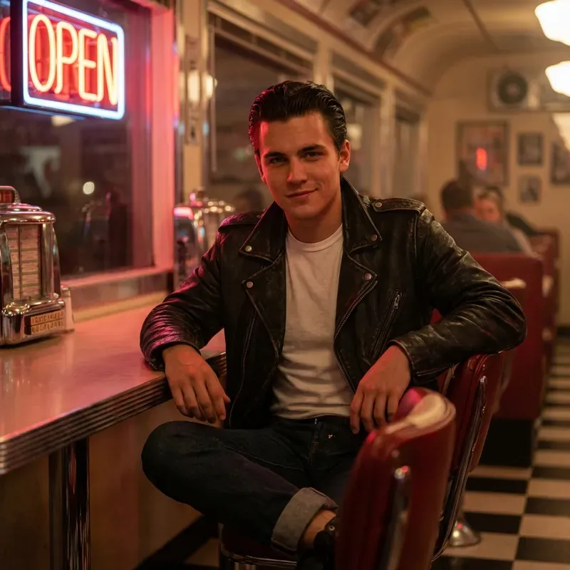 Cinematic Retro Diner Portraits