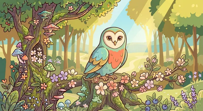 Cute Storybook Bird Vector Cliparts