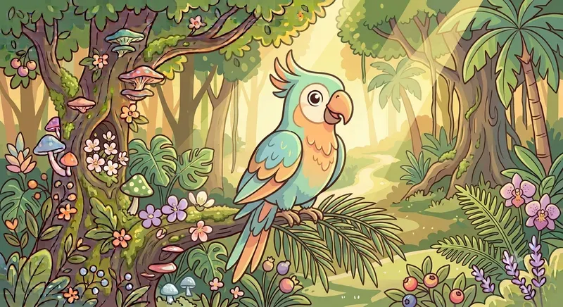 Cute Storybook Bird Vector Cliparts