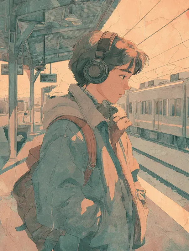 90s Retro Anime Character Art