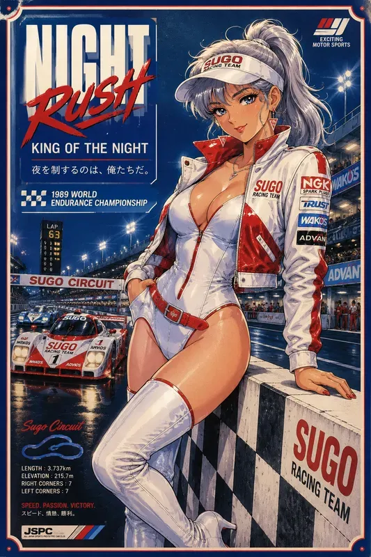 Retro Anime Pinup Poster Generator