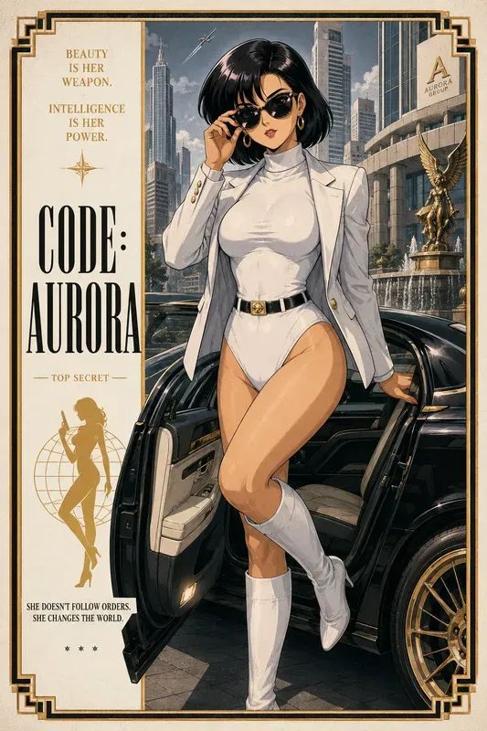 Retro Anime Pinup Poster Generator