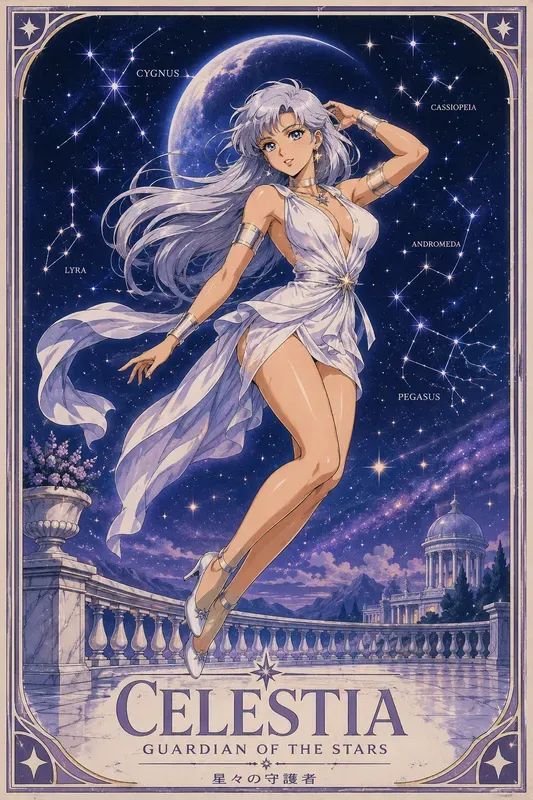 Retro Anime Pinup Poster Generator