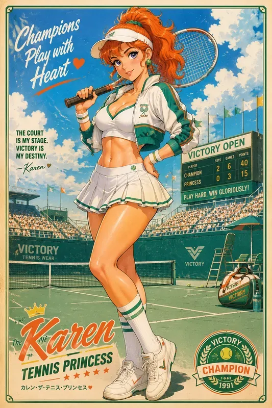 Retro Anime Pinup Poster Generator