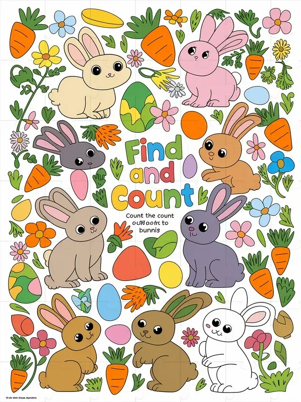 Find And Count Activity Pages For Kids