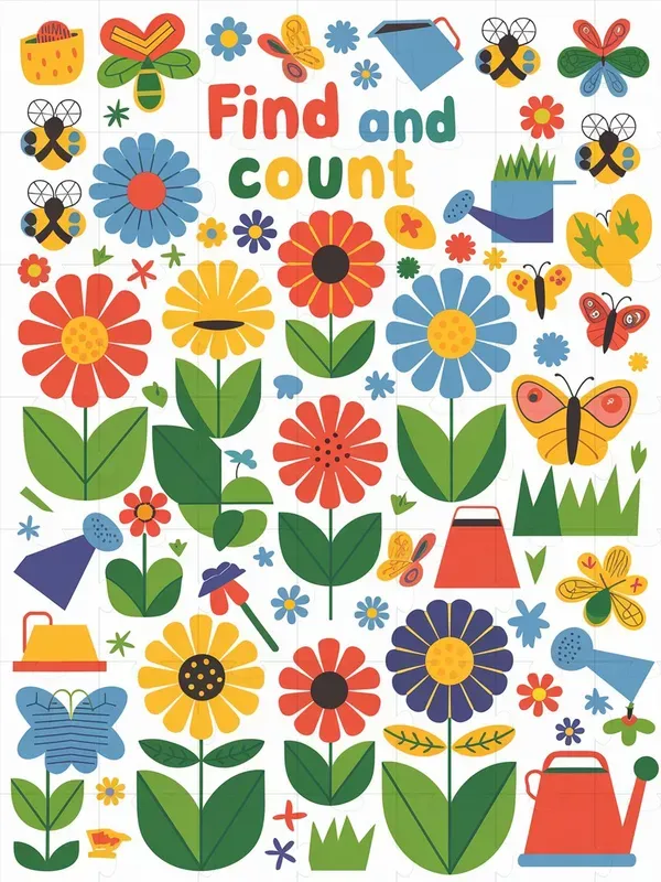 Find And Count Activity Pages For Kids