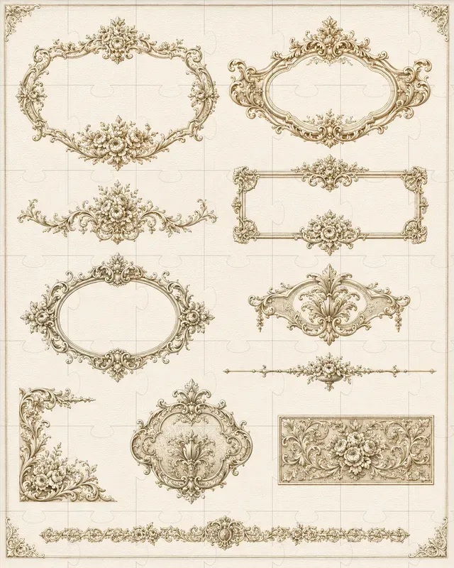 Vintage Decorative Frame Engines